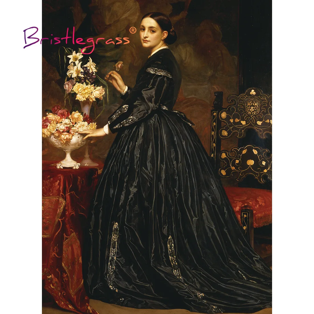 

BRISTLEGRASS Wooden Jigsaw Puzzles 500 1000 Pieces Mrs. James Guthrie Frederick Leighton Educational Toy Painting Art Home Decor