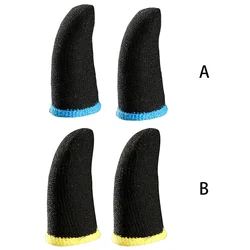 Funda de guante para mando de Juego de 2 piezas, transpirable, antiarañazos, para la yema del dedo, para ordenador portátil y teléfono móvil, color negro y amarillo