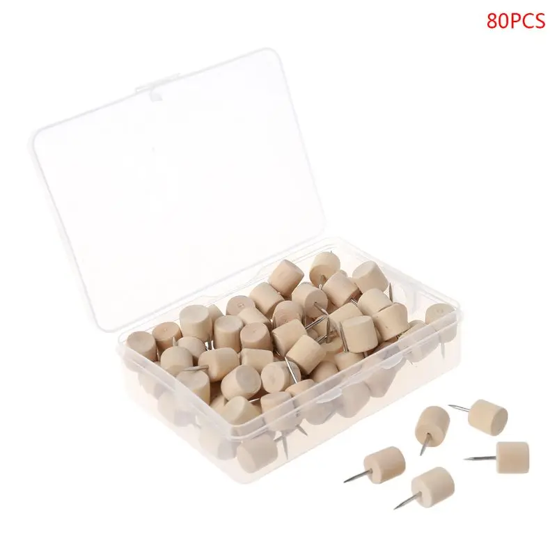 Gỗ Thumbtack Ban Chân Pushpins Vẽ Ảnh Treo Tường Đinh Nhọn Móng Trường Suppy
