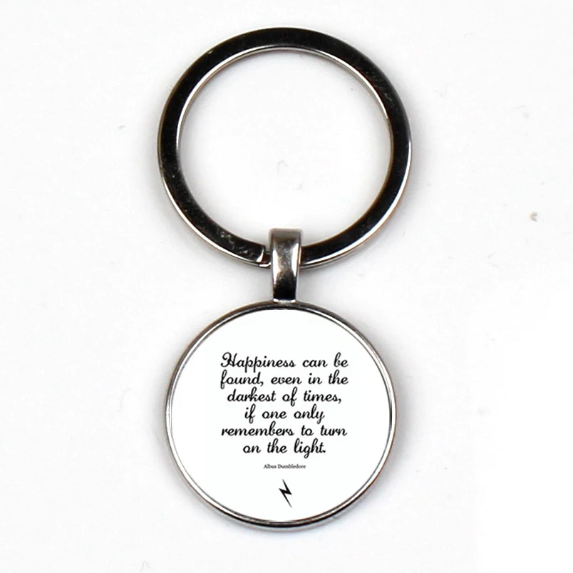 Llavero colgante de "La feliz se puede encontrar", colgante de Dumbledore, oferta de J K Rowling Porter, colgante de regalo XKHLHJ