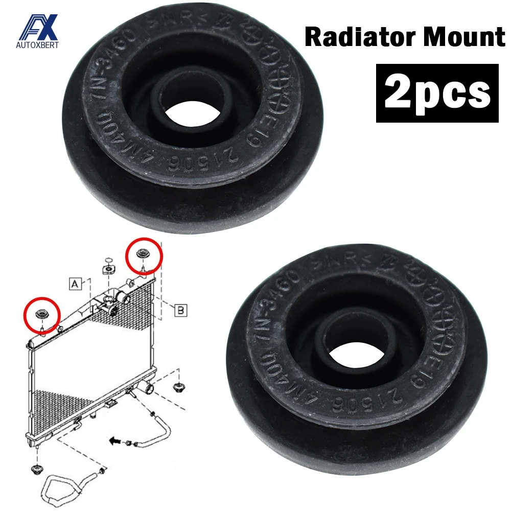 2pc Radiator Mounting Rubber Bush For Nissan CUBE z11 JUKE F15 Micra K12 MURANO Z50 Z51 NOTE E11 Sunny B15 N16 Teana J31 J32