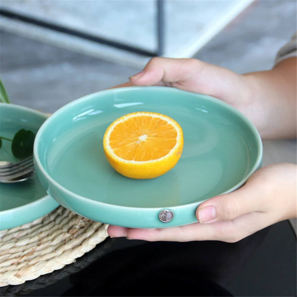 

Plates for Salad Microwave Safe Fruit Sushi Sauce Seasoning Dish 1PC Ceramic Combination Dinnerware Tray Porcelain Tableware