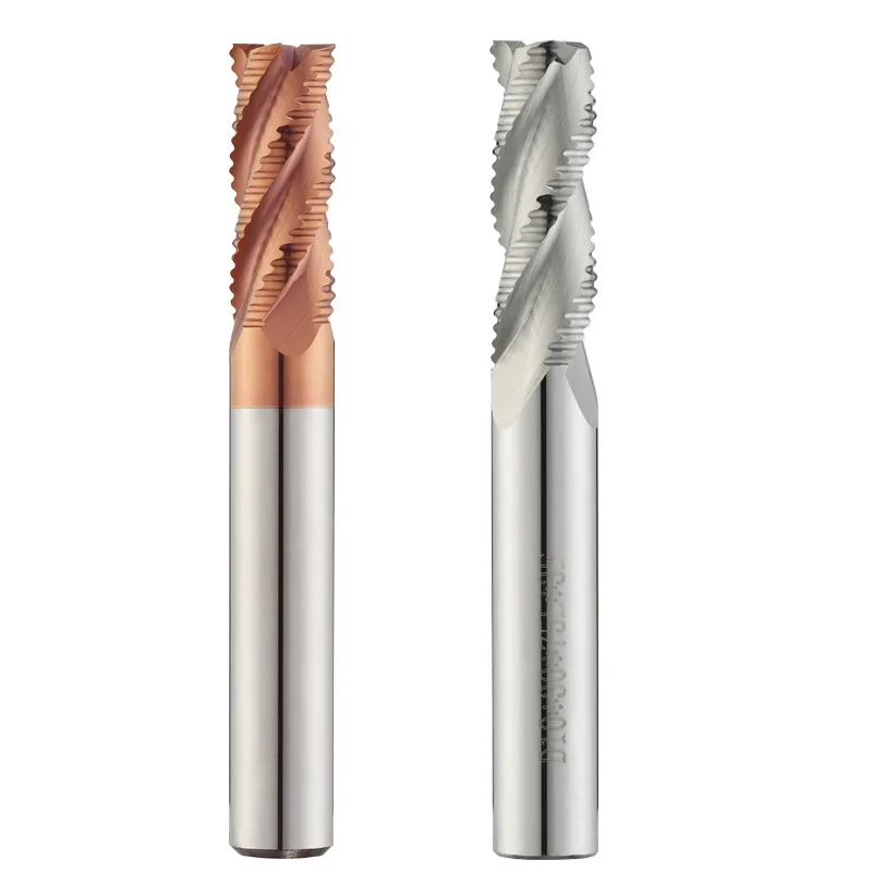 Fresa per sgrossatura in metallo duro integrale 3 flauti 4 denti per acciaio ferro alluminio acrilico fresa per legno 6 10 12mm utensili di fresatura CNC