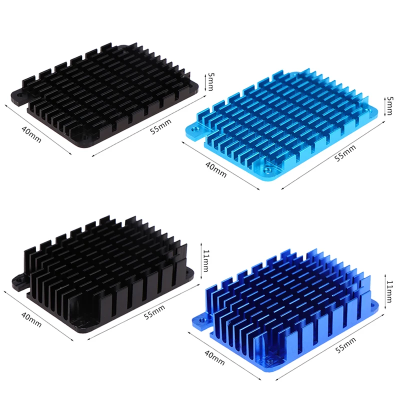 Dissipatore di calore in lega di alluminio per modulo di calcolo Raspberry Pi 4 CM4, 55*40*5/55*40*11MM