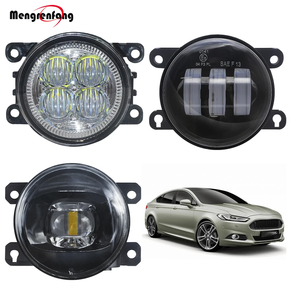 

LED Lens Fog Light For Ford Mondeo Fusion 2013 2014 2015 2016 Car Front Bumper Fog Lamp DRL Daytime Running Light 12V