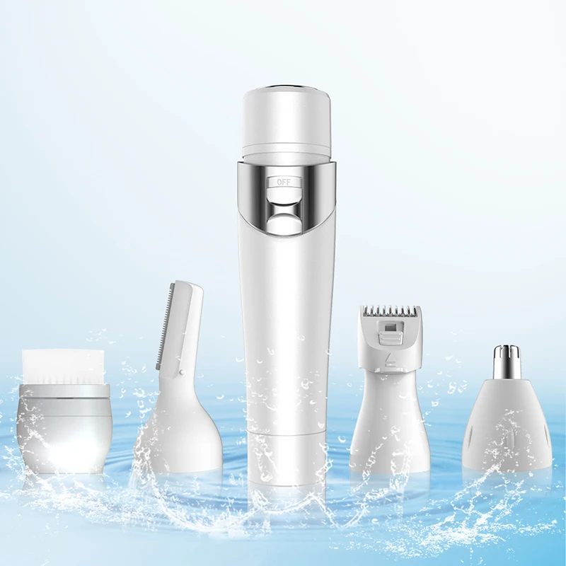5 in 1 Women Shaver Painless Hair Removal Epilator  Shaving Machine Face Beard Eyebrow Nose Trimmer Body Electric Razo