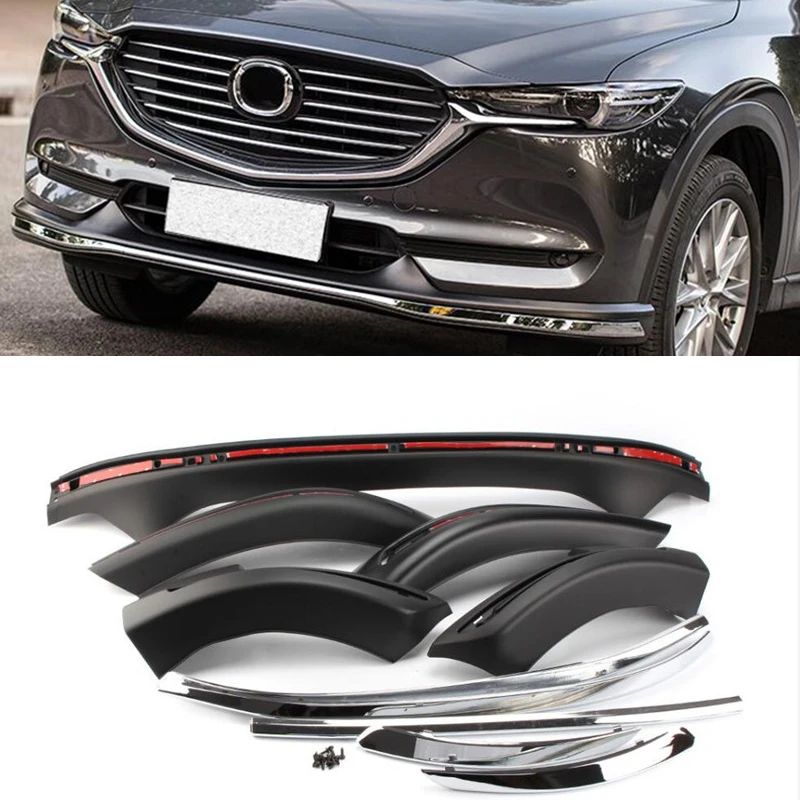 

CEYUSOT For Front Rear Bumper Splitter Spoilers NEW Mazda CX-8 CAR Decoration Accessories ABS Material Body Kit 2017-2021