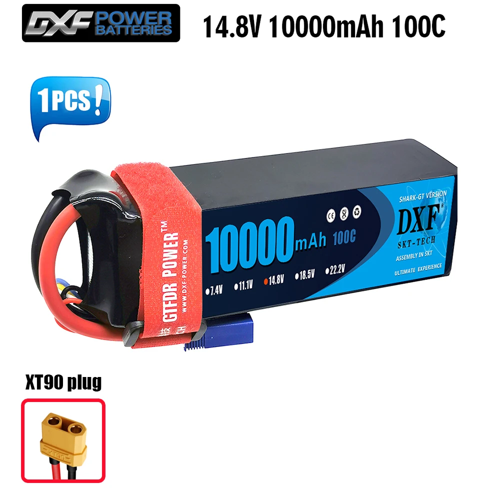 DXF Lipo 4S 10000mAh 100C Batterij 14.8V XT90 EC5 XT90S voor RC 1/8 1/10 Auto Vrachtwagen tank RC Modellen XXMAX 8S Arrama 8S
