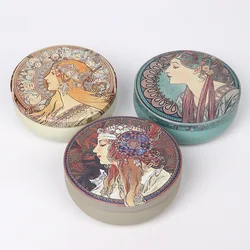 8 Pcs Fashion Round Tinplate Candy Tin Metal Cake Storage Pencil Box /Metal Iron Wedding Case / Favor Gift Packing