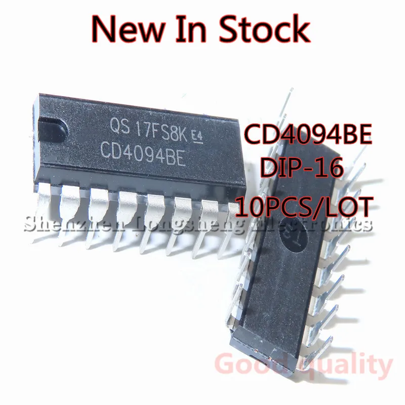 10PCS/LOT NEW  CD4094BE HEF4094BP HCF4094 CD4094 DIP-16 Counter Shift Register Chip In Stock