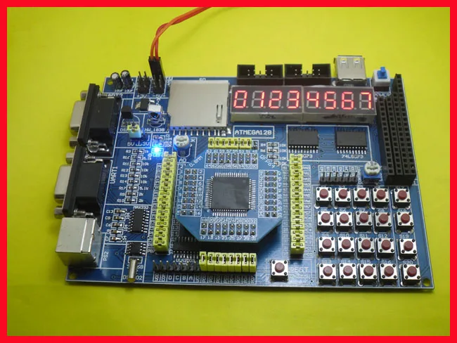 Imagem -02 - Placa de Desenvolvimento Atmega128 Placa de Desenvolvimento Suporte para Cartão sd Tela Colorida Tft Motor de Passo Lcd Infravermelho