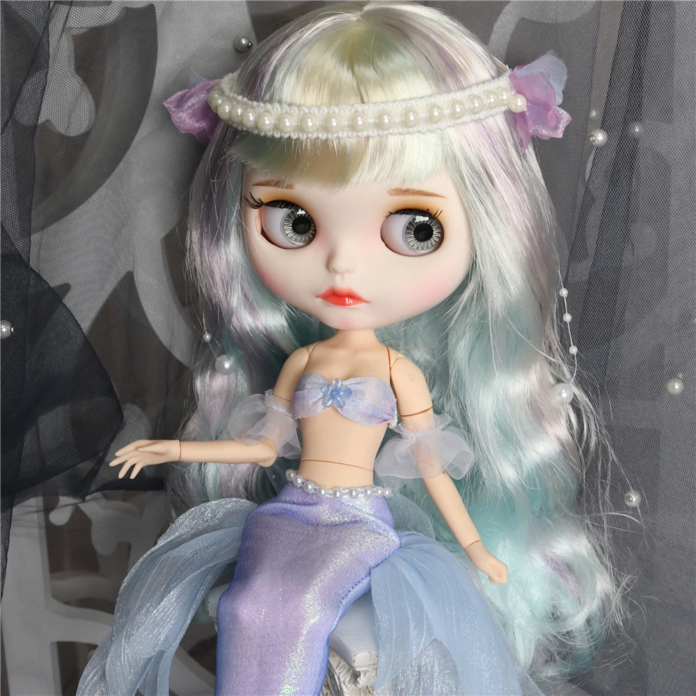 ICY DBS Blyth doll outfits mermaid suit flower dress elegant cheongsam clothes for joint doll toy