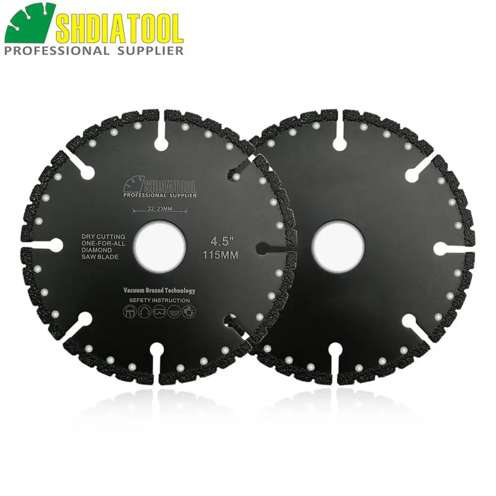 SHDIATOOL 2pks Vakuum Gelötete Diamant Klinge 4.5 "Professional Abriss Klinge Schnelle Schneiden Stahlbeton Stein Eisen Stahl