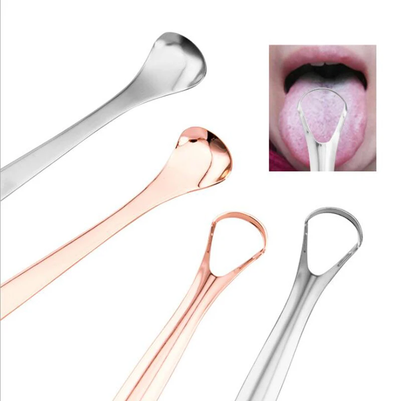 Y-kelin Tongue Scraper Metal  Brush for Oral Care Keep Your Mouth Healthy and Clean Getting Rid of Bad Breath offer dropshipping