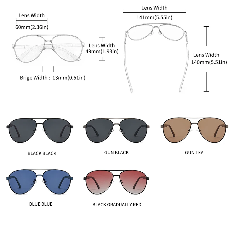 GCV-gafas de sol polarizadas de aluminio para hombre y mujer, lentes clásicas de marca, lentes de revestimiento, lentes de conducción para delicados