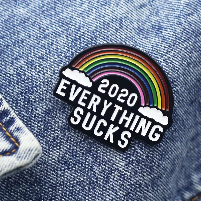 Europe And America New Play Rainbow Clouds Brooch Originality Lapel Badge Denim Jacket Backpack Pin Given Friends And Fans Gifts