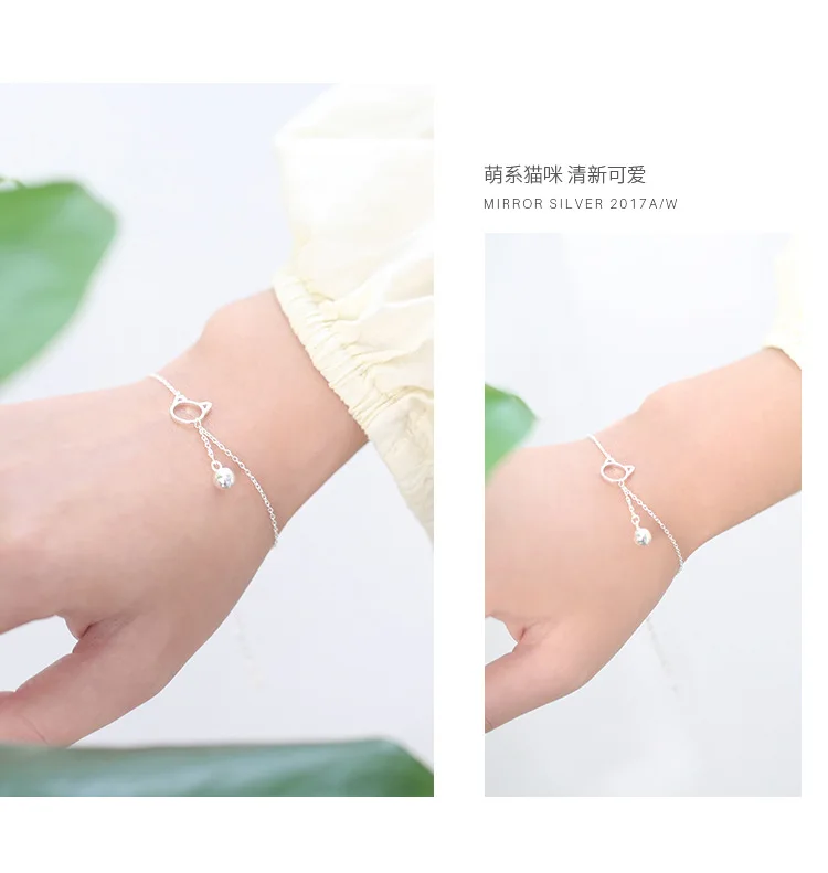New Art 925 Sterling Silver Jewelry Female Simple Geometry High-quality Popular Bracelet For Women Valentine\'s Day present