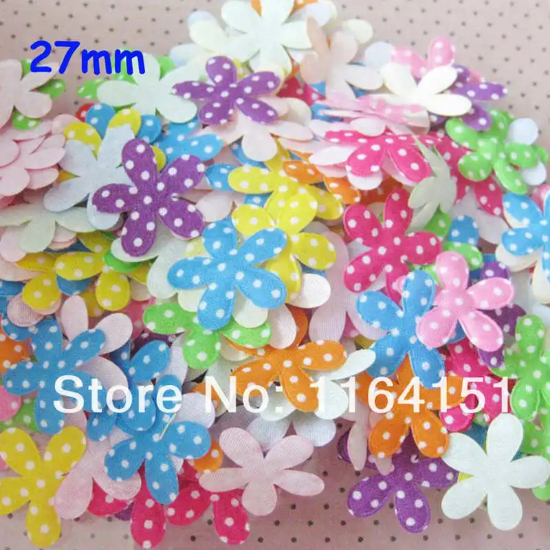 100pcs/lot mini mixed color felt flower patch applique kids accessories clothing children/decoration/Craft/Scrapbooking Sewing