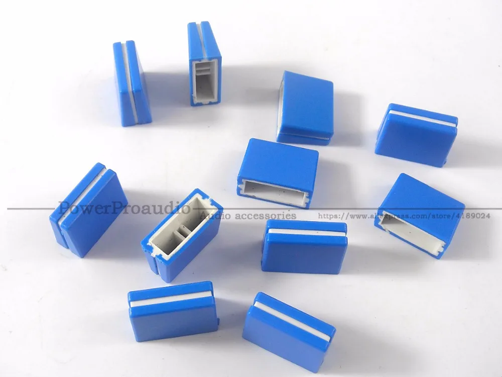

20pcs Blue Channel Crossfader Potentiometer Fader Cap Knob for Pioneer DJM-250 350 400 600 700 800 Mixer DJ Accessories