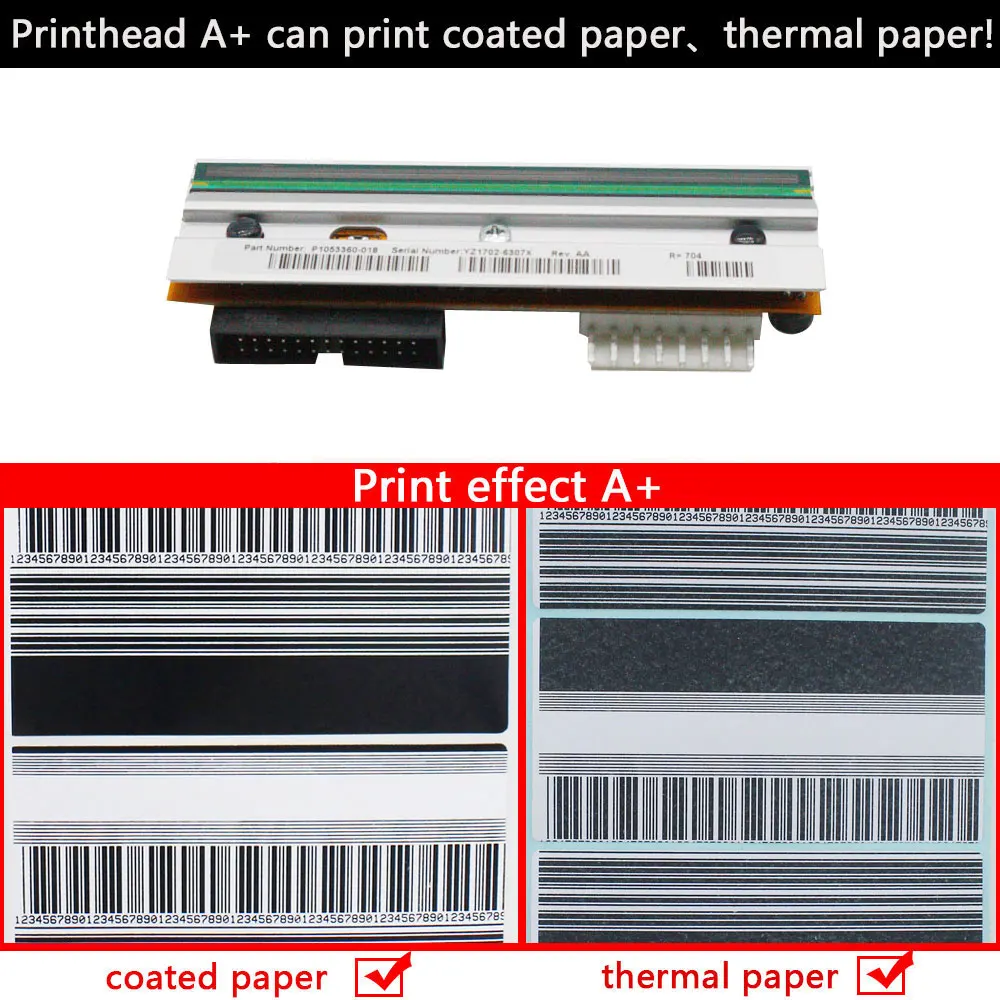 2pcs A+ Quality New Printhead P1004230 For Zebra 110XI4 R110XI4 203dpi Thermal Barcode Label Printer Compatible Print Head