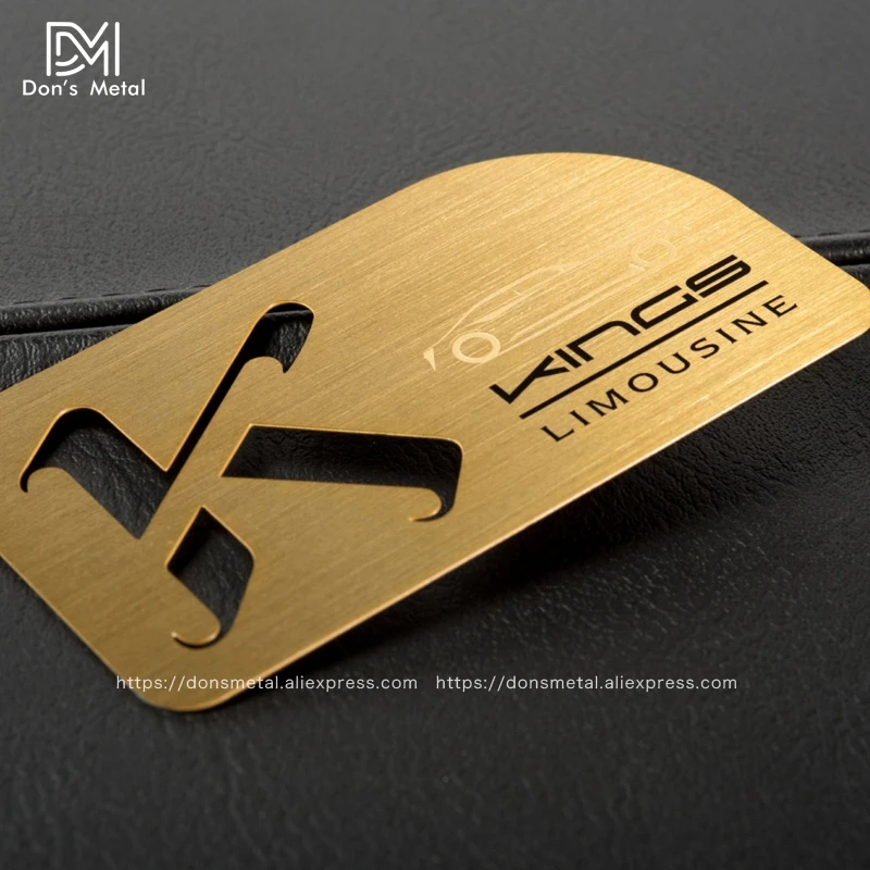 

Gold brushed metal membership card plating brushed stainless steel card custom stainless steel business card