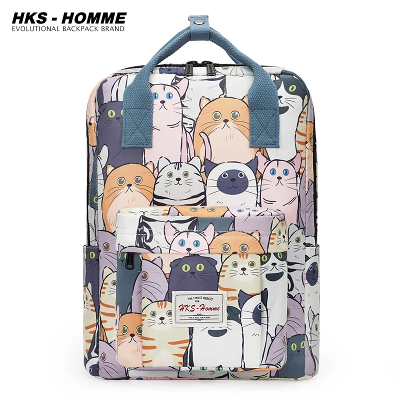 

Cute Women Large Capacity Backpack Waterproof Canvas Female Schoolbag College Lady Laptop Backpacks Kawaii Girl Travel Book Bags