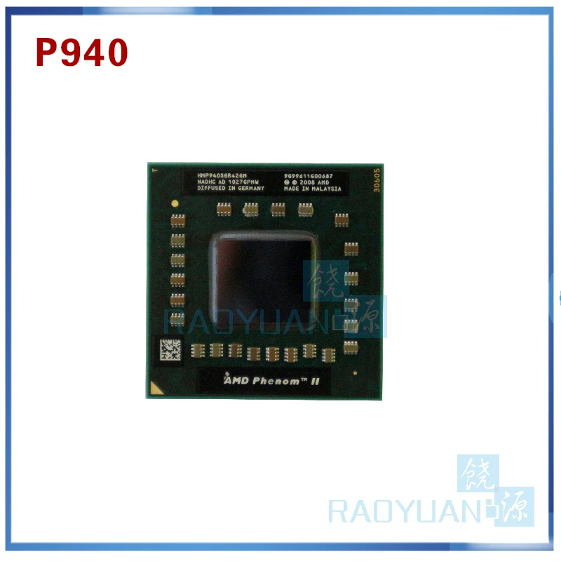 كمبيوتر محمول معالج وحدة المعالجة المركزية AMD P940 HMP940SGR42GM 1.7GHz 2MB رباعية النواة المقبس S1 (S1g4) PGA638