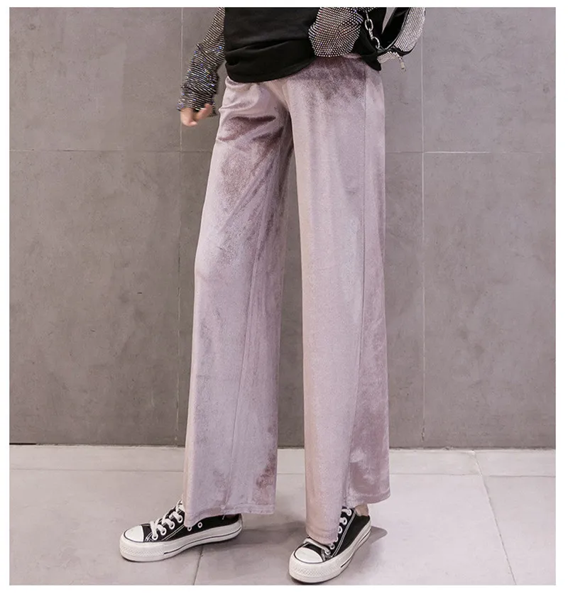 Pantalones de cintura alta para mujer embarazada, mallas de maternidad, holgadas, de terciopelo, talla grande, para primavera y otoño