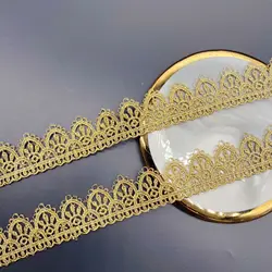 Unilateral Gold Thread Lace Fabrics DIY Lolita Clothing Garment Accessories