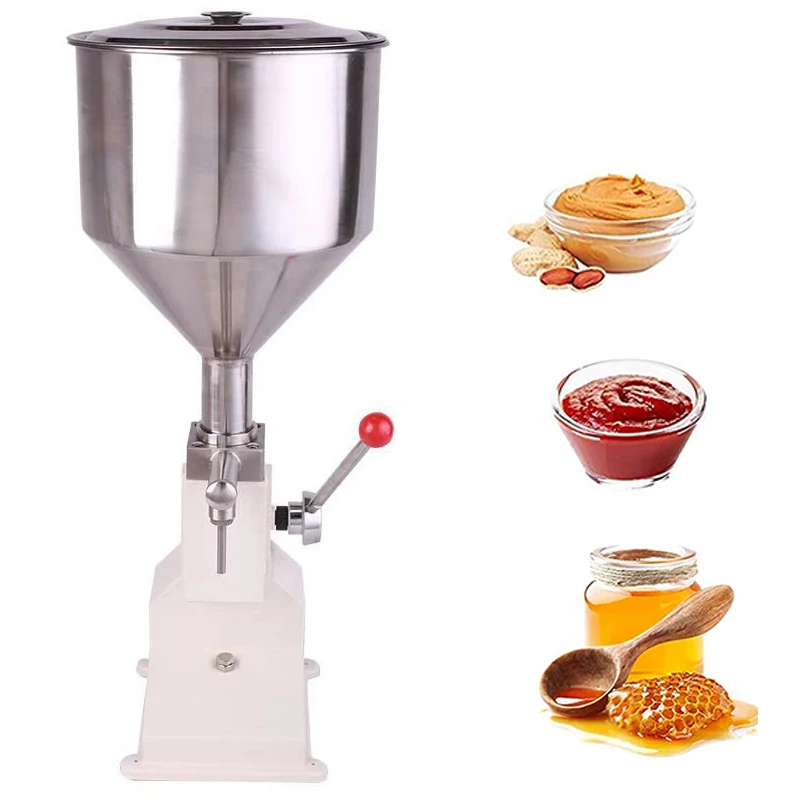 Manual Paste Liquid Filling Machine Bottle Filler Machine 5-50ml Manual Hand Pressure Liquid Packaging Equipment A03