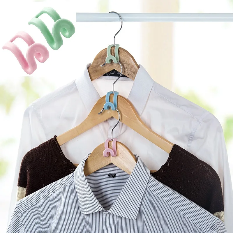 

5/10/15Pcs Antislip Clothes Hanger Home Easy Hook Closet Organizer Storage Rack Holder Connect Hook Space Save Clothes Hanger