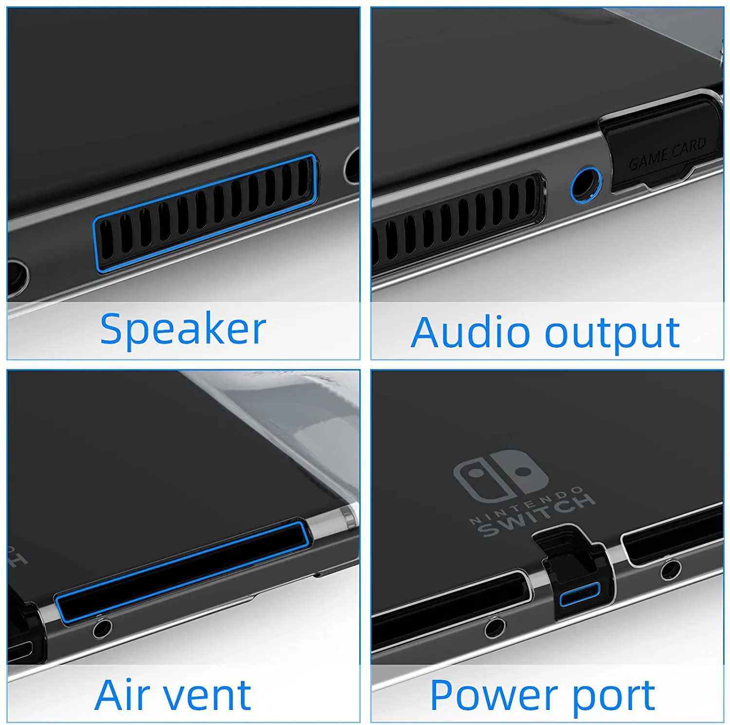 Heystop Case Voor Schakelaar Oled, soft Tpu Case Voor Oled Model Joycon En Hard Pc Case Protector Voor Schakelaar Oled Console