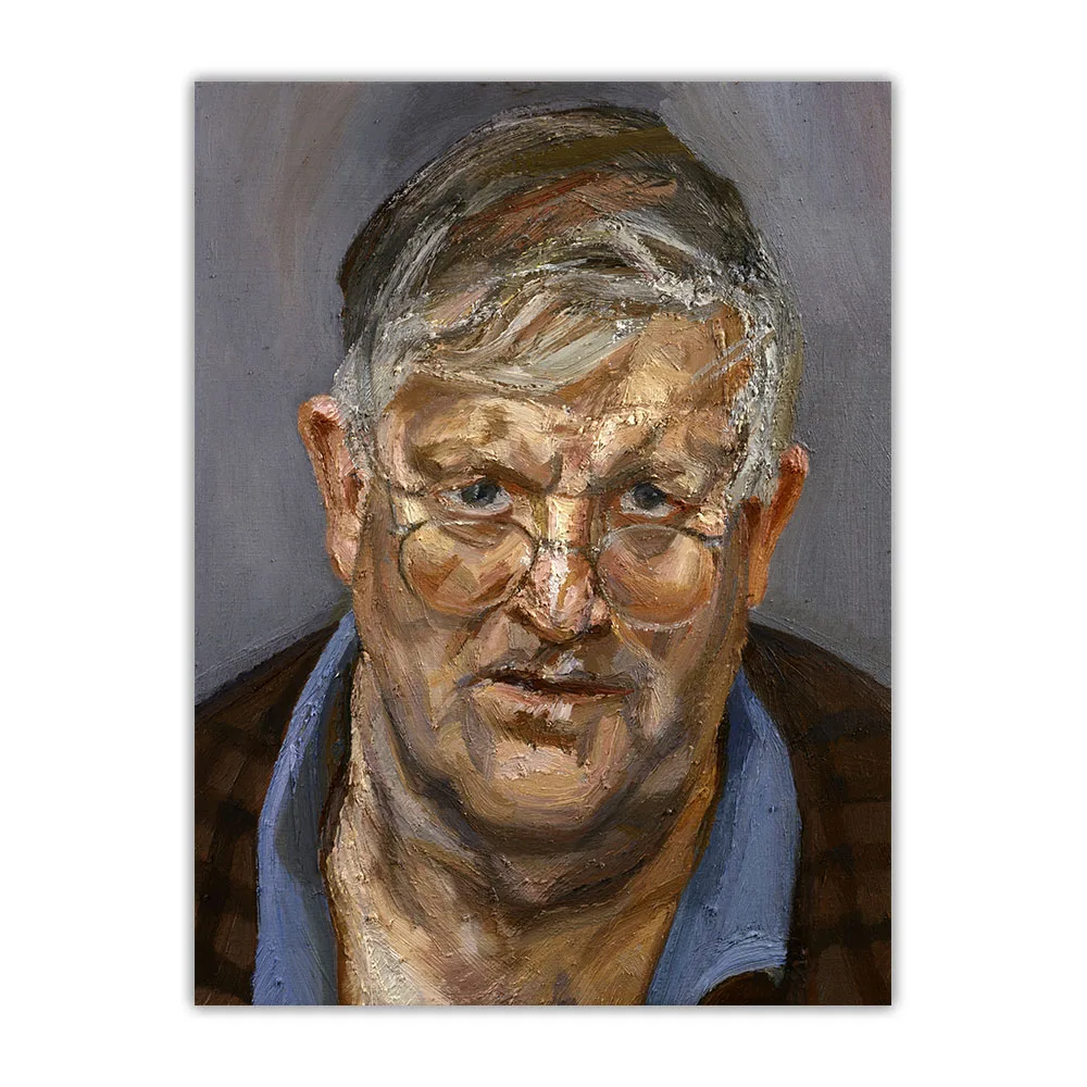 Portrait of David Hockney by Lucian Freud Canvas Oil Painting Aesthetic Decorative Picture Wall Hanging Decor Home Decoration