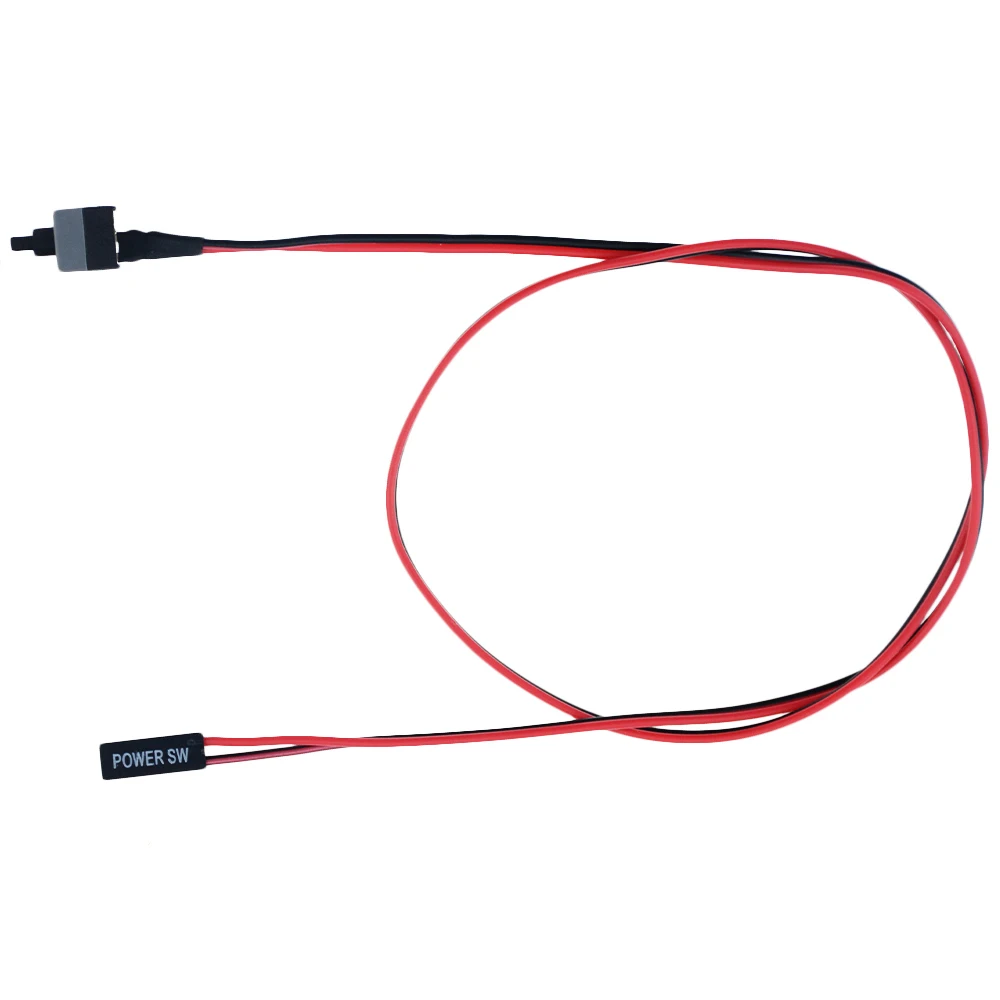 10pcs/lot 50cm Long Power Button Switch Cable for PC Switches Reset Computer Power Momentary Automatically Reset Push Button SW