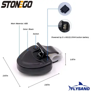 FLYSAND 釣魚魚咬鉤警報器電子蜂鳴器,可安裝在釣竿上,附高音警報器,日夜指示器,含電池 10 最佳銷售 聰明的釣魚 - №1