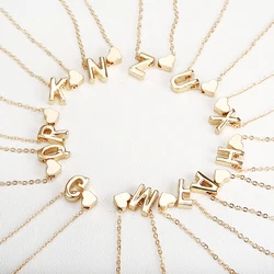 Fashion Tiny Heart Dainty Initial Necklace With Letter Name Choker Necklace For Women Pendant Necklaces Jewelry Accessories Gift