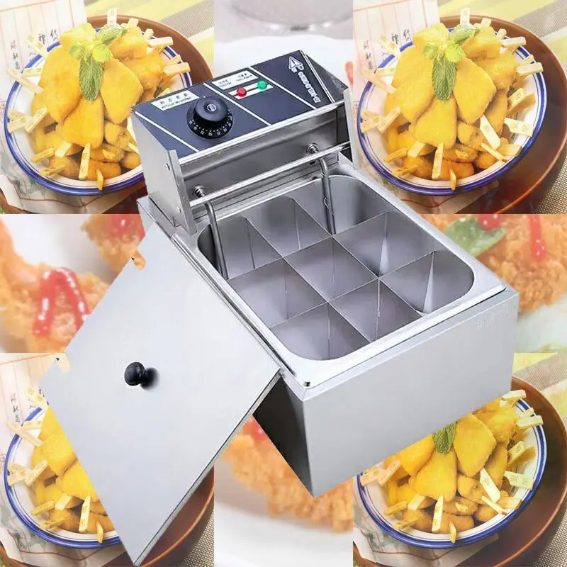 Potato Chips Chicken Fryer New Potato Fries 2 Cans Double Counter Industrial Commercial Electric Fryer