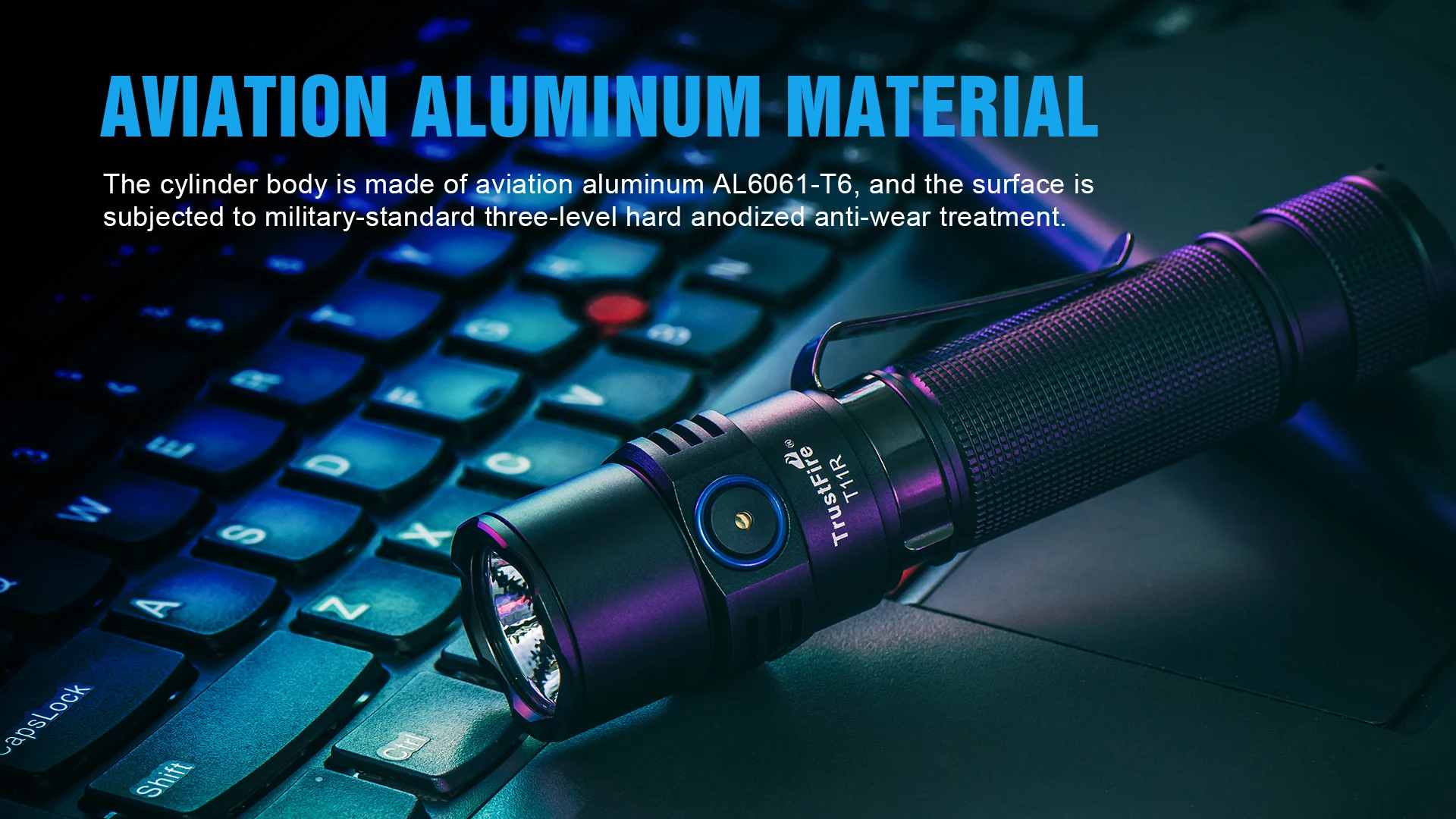 Trustfire T11R Tactical Led Flashlight 1800Lumen Powerful TypeC USB Rechargeable Torch 18650 Battery High Power Lamp Dual Switch