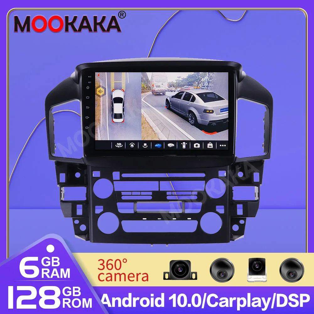 4G LTE Android10.0 IPS DSP carplay  128G For Lexus RX300 1998-2003 Car GPS Navigation radio Player Multimedia BT WIFI No dvd 360