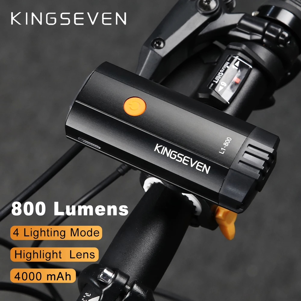 

KINGSEVEN 800 Lumens Bike Light USB Charging Bicycle Headlamp Led Front Light Cycling Lantern Safety Riding Bicycle Accessorie