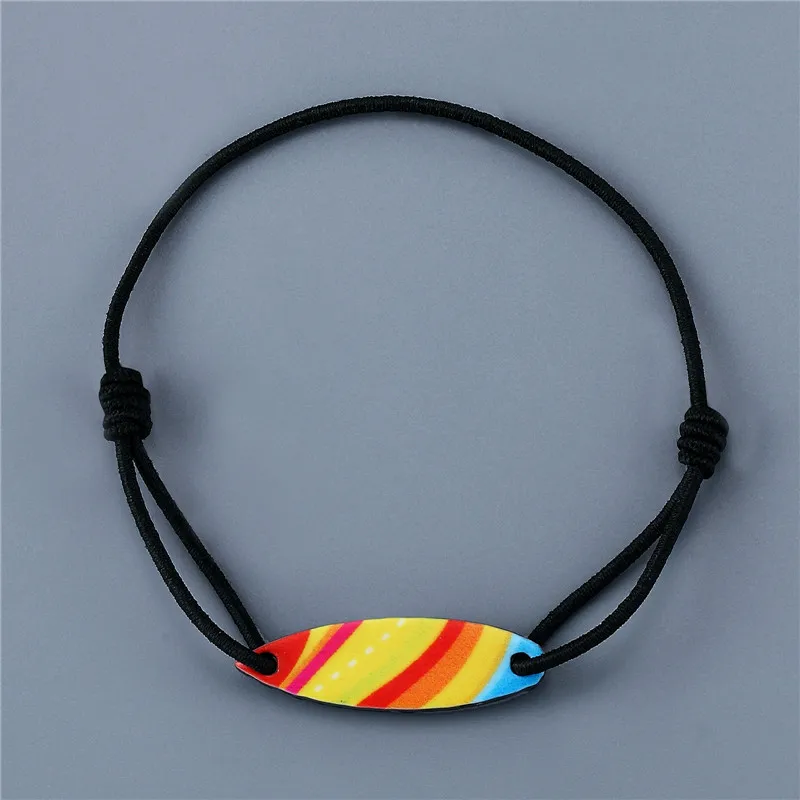 YIZIZAI Creative Sea Surfboard Bracelet Handmade Bohemian Elastic Rope Bracelets for Women Men Kids Boho Beach DIY Jewelry Gifts