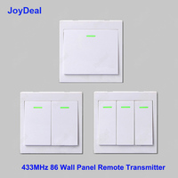 433 Mhz 86 Wall Panel Wireless Remote Transmitter 1 2 3 Button Sticky RF TX Smart Home Living Room Bedroom Remote Control Switch