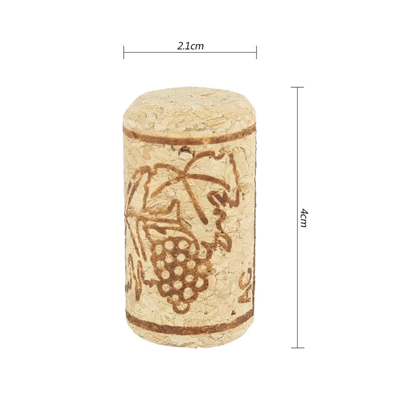 Tapón de corcho de vino Natural reutilizable, tapón recto portátil funcional para embotellado de vinos o artesanía, 50, 100 piezas