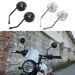 Universal motorcycle mirrors chrome round mirror motorcycle long stem for Harley ktm kawasaki yamaha suzuki Ducati Honda Aprilia