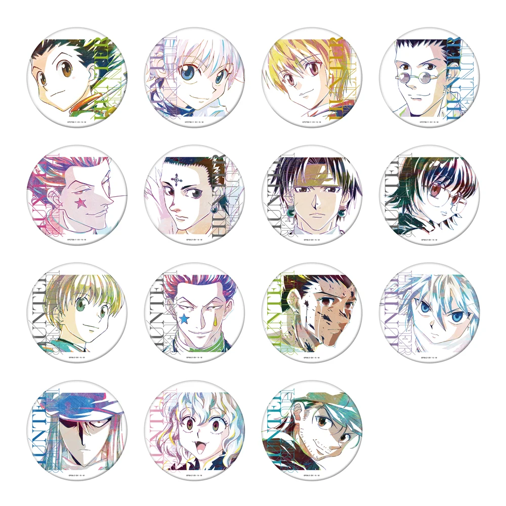 HUNTER Anime Killua Zoldyck Gon Freecss Kurapika Leorio Paradinight Hisoka Morow Metal Badge Brooch Pins