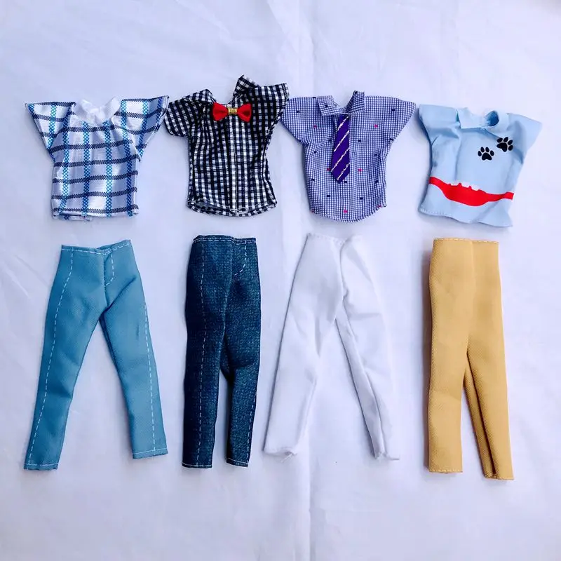 Kawaii 8 artículos/lote, ropa de muñeca Ken a la moda, atuendo, juguetes para niños, envío rápido, ropa Formal para niñas, juego DIY para niños
