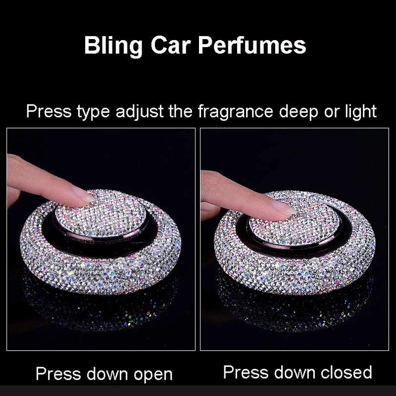 Soucoupe volante en cristal diamant pour femmes, désodorisant d'air de voiture, accessoires de parfum de voiture solide