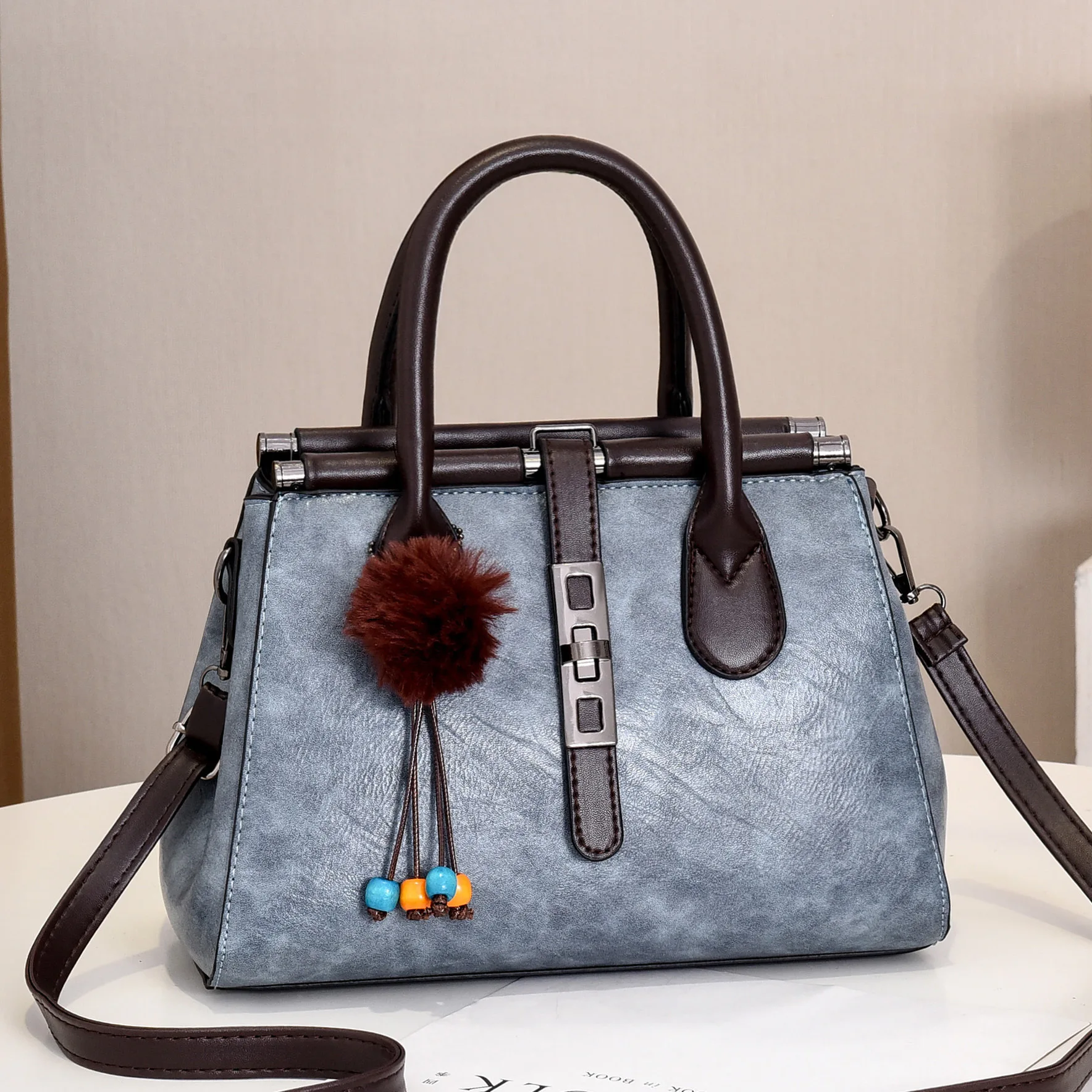 Woman bag 2021 new style European and American big bag elegant fashion high-capacity trendy lady handbag single shoulder big bag