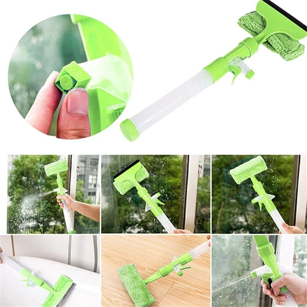 Lengthen Cleaner Brush Window Glass Cleaning Scrubber For Washing Windows Plastic Spray Water Household Car Cleaning Tools