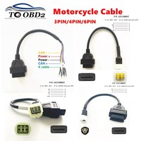 Motorcycle OBD2 Connector For YAMAHA/SUZUKI/Kawasaki/HONDA/Delphi/Ducati 3pin 4pin 6pin Adaptor 3 4 6 PIN OBD 2 Extension Cable